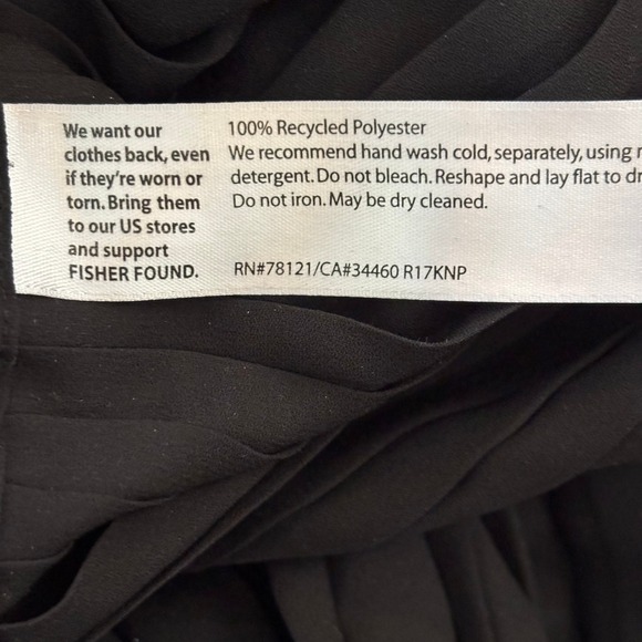 EUC Eileen Fisher Knife Pleated Wide Ankle Pants Sz L Black Skirt Chic - Picture 6 of 11